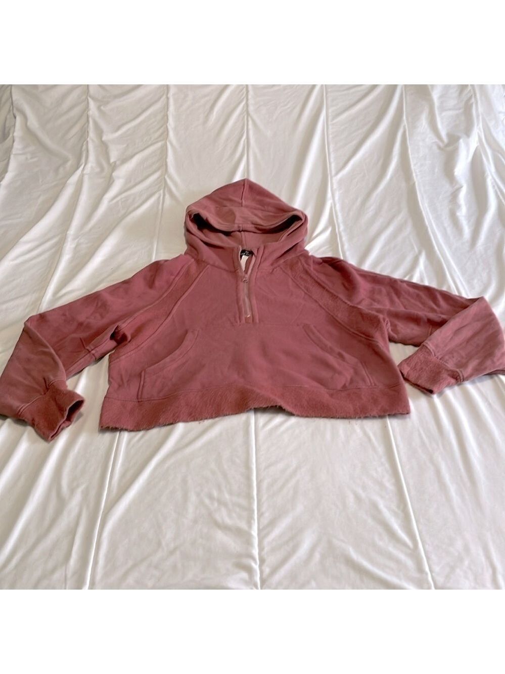 Rae Mode Cropped 1/2 Zip Hoodie Size Medium NWT